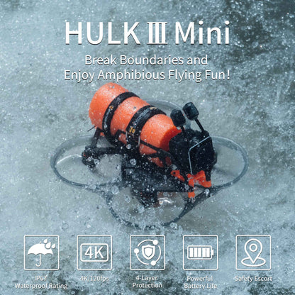 Darwin Hulk III Mini Waterproof 5.8G FPV Racing Drone 6S 80A ESC F4 Controller