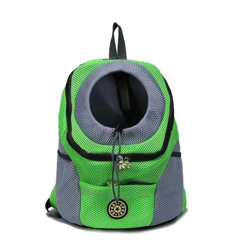 Pet Dog Carrier Backpack Double Shoulder Travel Bag Mesh Breathable Nylon