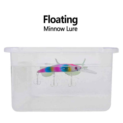 Floating Hard Wobbler Minnow Lure 15cm 12g Crankbait Treble Hooks For Pike Carp
