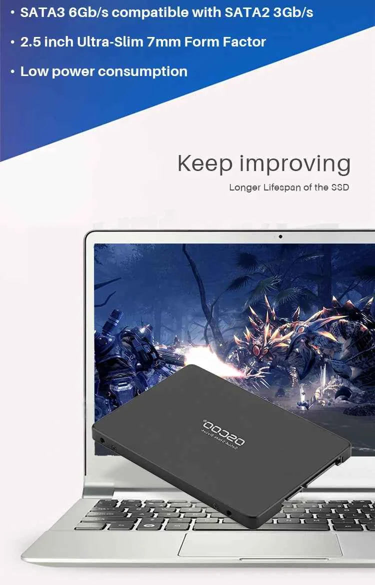 OSCOO 120GB SSD SATA III 2.5 Inch Laptop Internal Solid State Drive