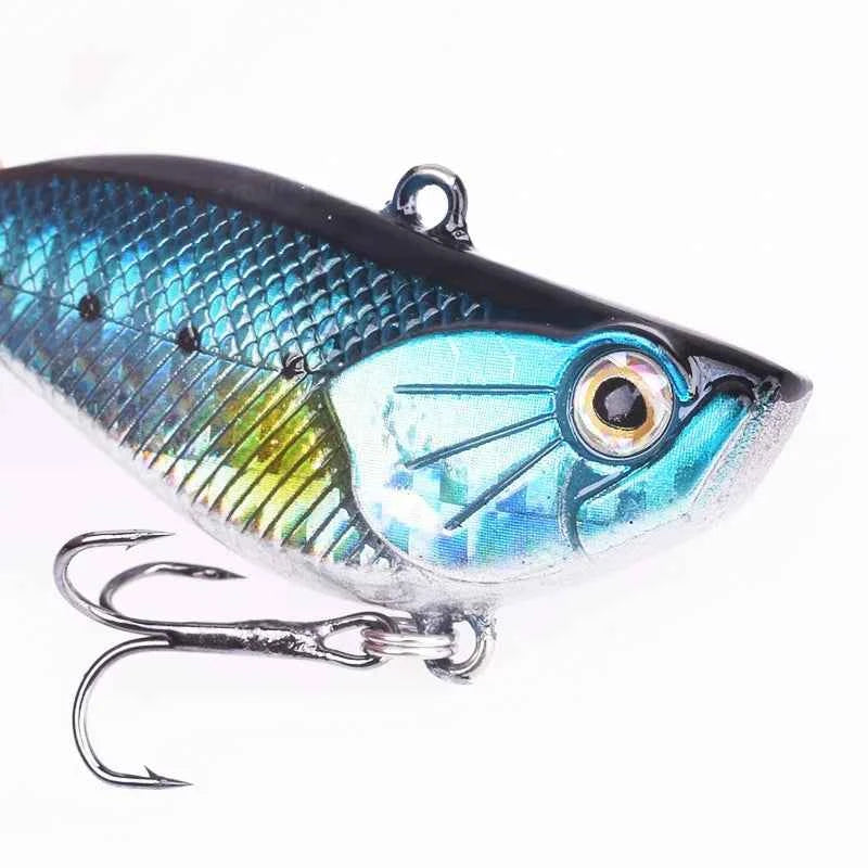 WDAIREN 1 Piece Vibration Fishing Lure Sinking 6cm 14g Treble Hook Hard Plastic