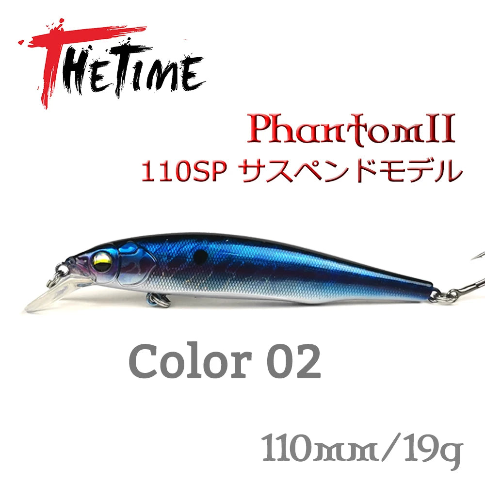 TheTime Phantom2 110SP Suspend Wobbler Minnow Lure 110mm 19g For Pike Sea Bass