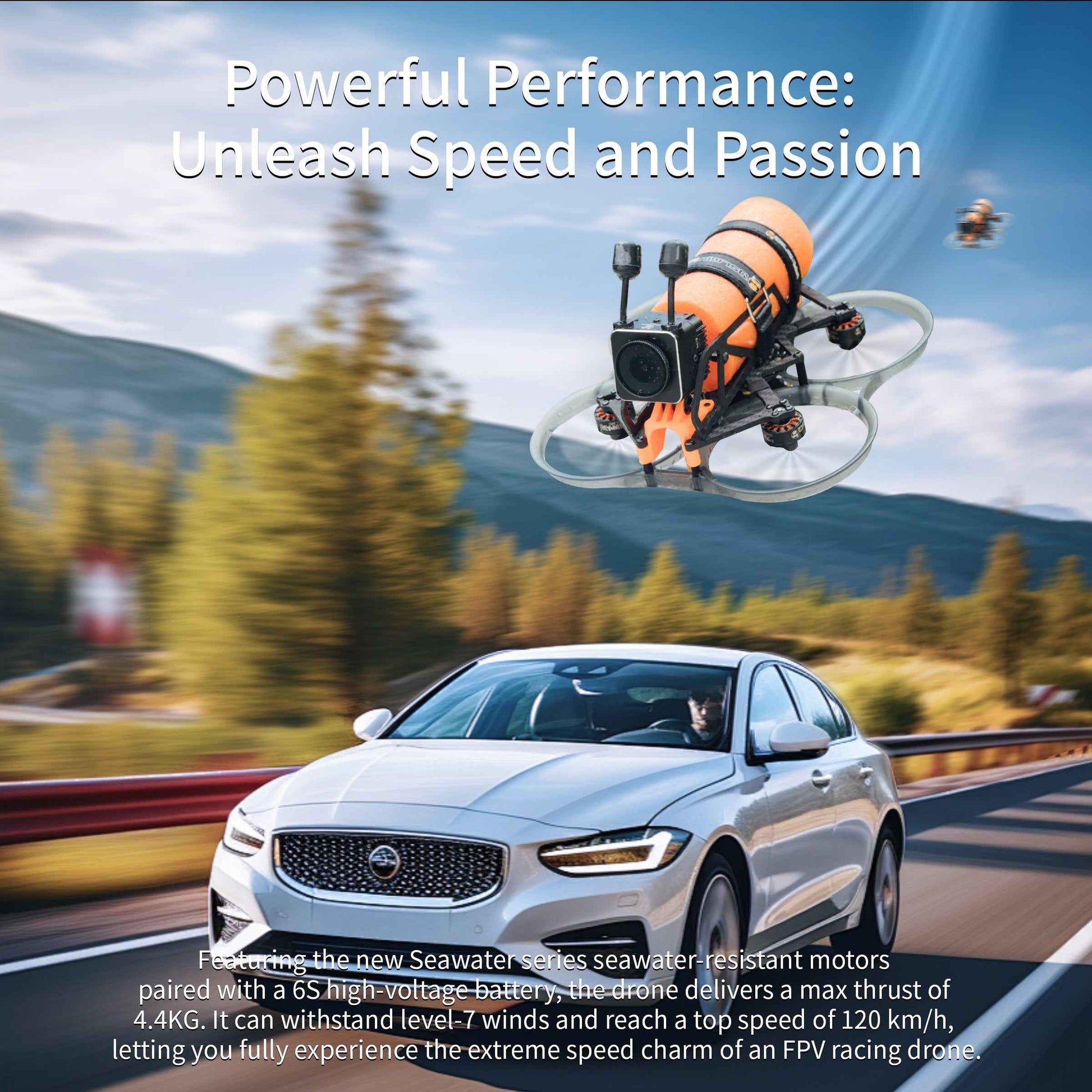 Hulk III Mini Waterproof 5.8G FPV Racing Drone 6S With 80A F4 Flight Controller