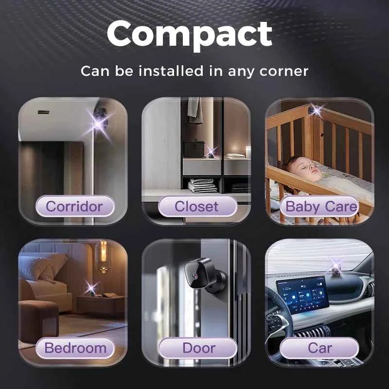 Lenovo Mini Security Camera 1080P WiFi Surveillance Indoor With Motion Detection