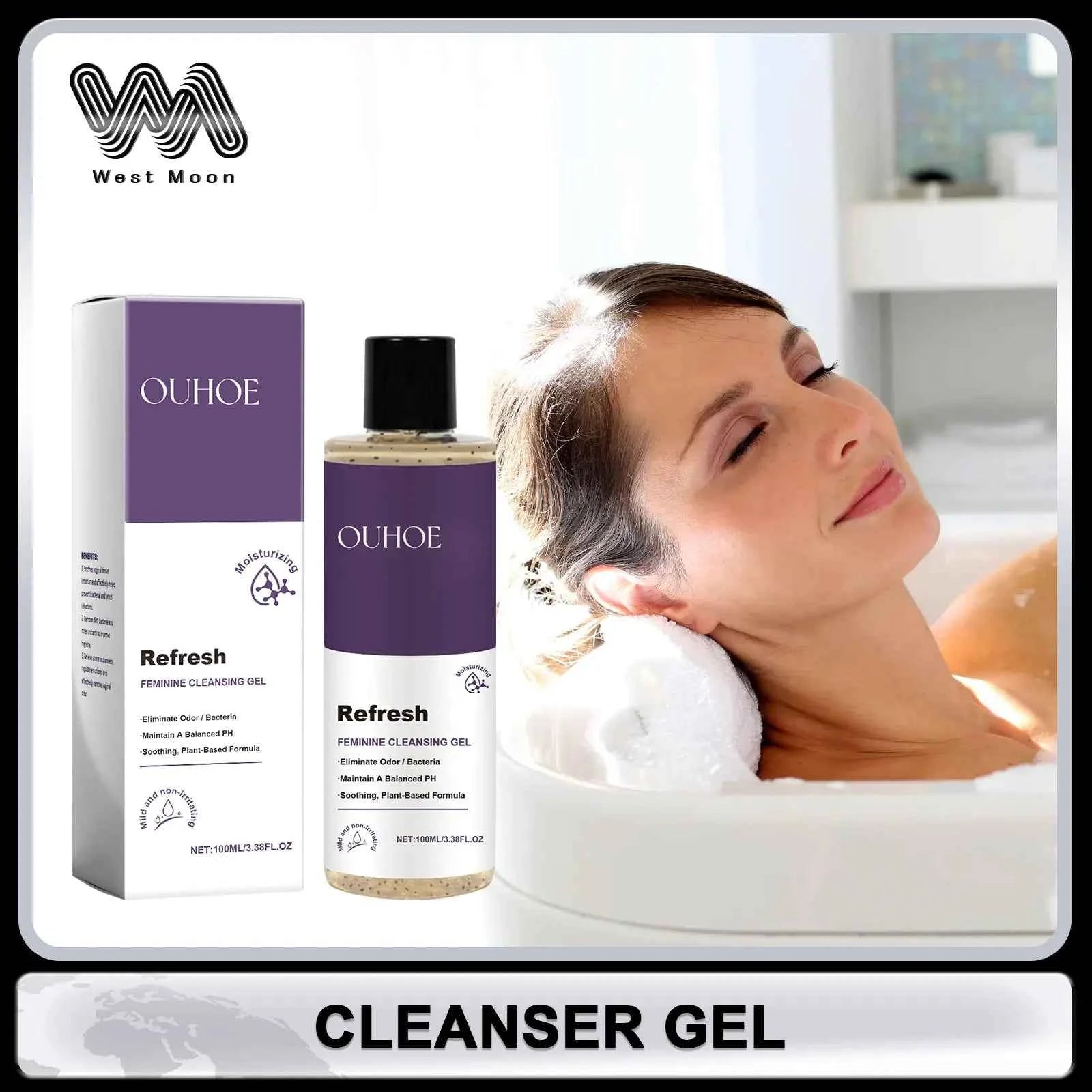 Ouhoe Feminine Wash Gel PH Balanced Intimate Area Care Moisturizing Cleanse