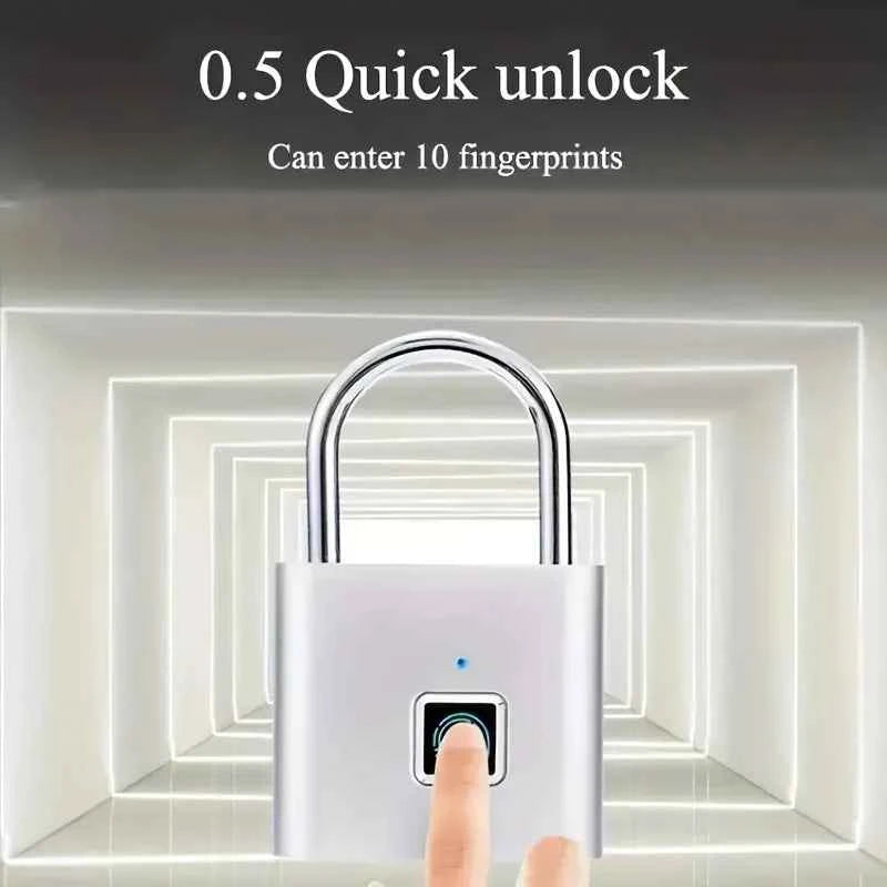 1Pcs Perfect for Securing Suitcases and Luggage, Mini Smart Fingerprint Padlock, Anti-Theft Protection