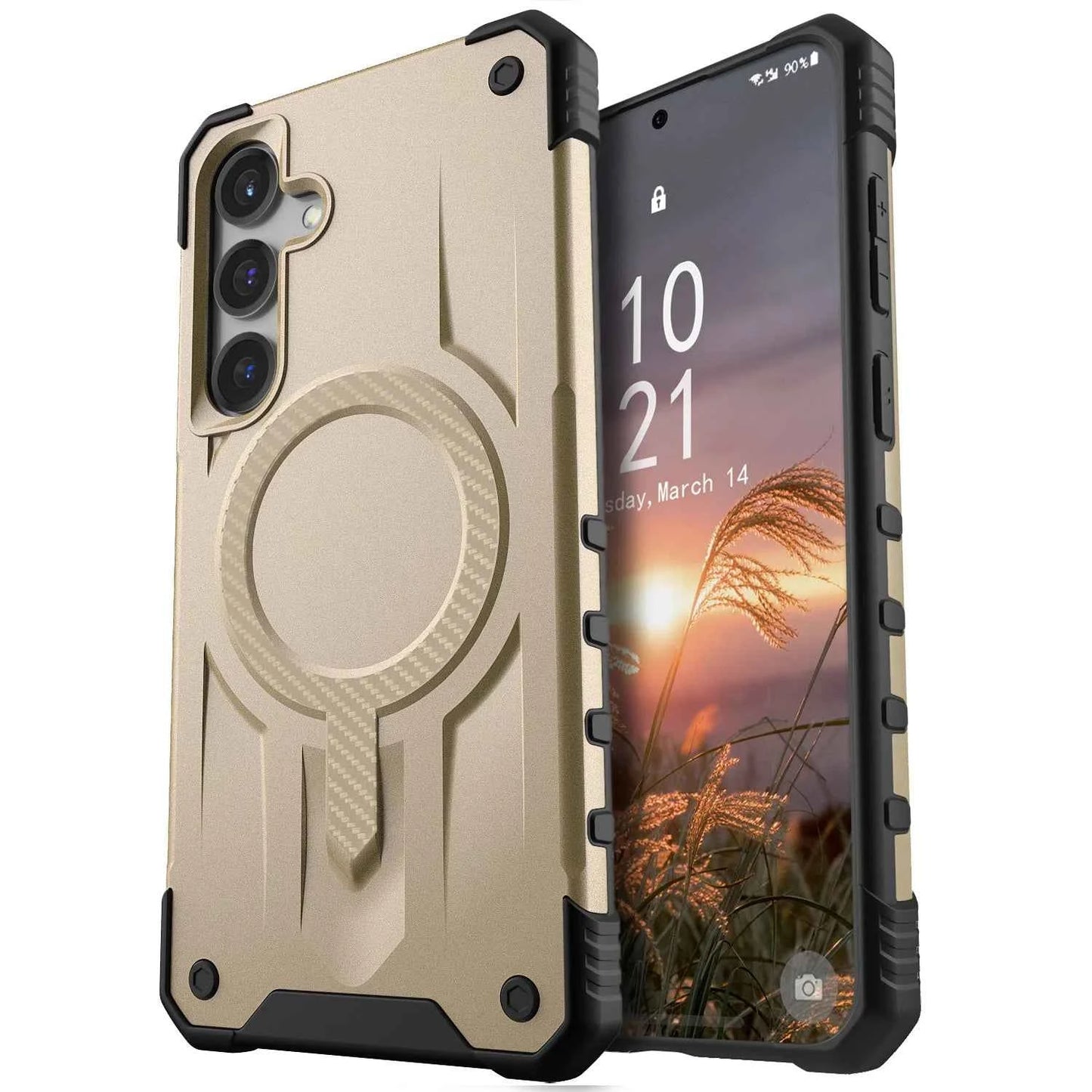 For Samsung Galaxy S25/S25 Plus/S25 Ultra/S24/S24 Plus/S24 UltraS24 FE/S23 FE Phone Case Slim Shockproof Rugged Magnetic Cover