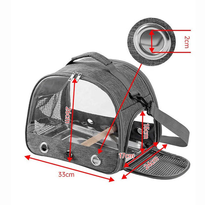 Foldable Portable Pet Backpack Carrier With Transparent Window For Small Pets