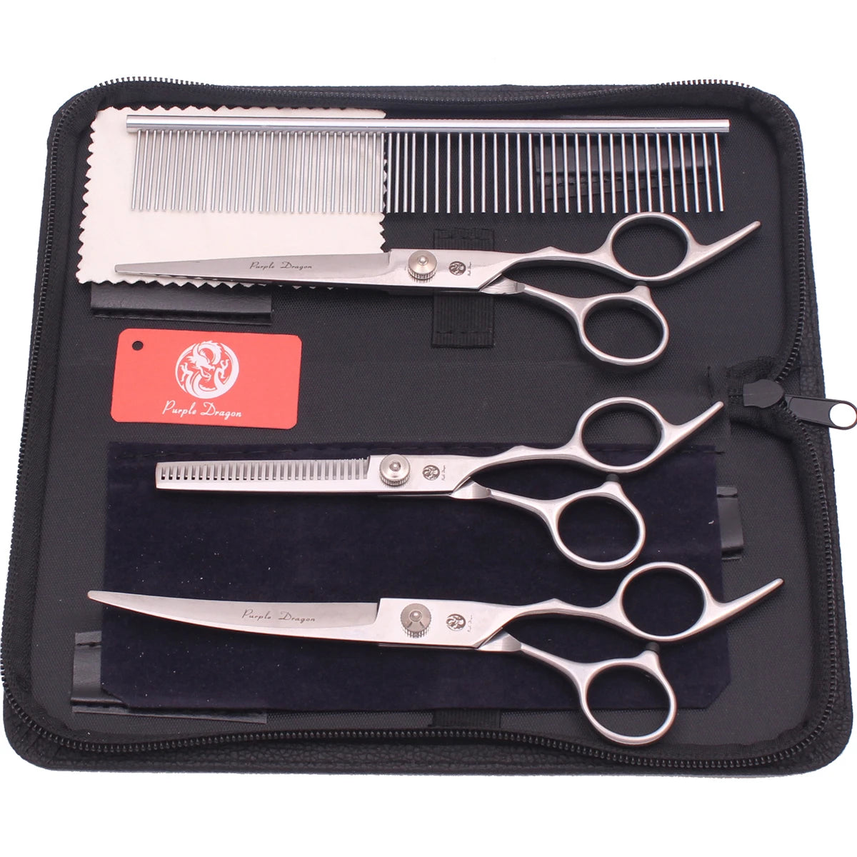 Dog Grooming Scissors Purple Dragon 6" 7" Stainless Pet Beauty Scissors Cutting Scissors Thinning Shears Curved Scissors Z3001