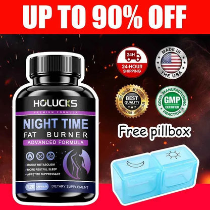 Holucks Nighttime Fat Burner Sleep Onset Metabolism Boost Cortisol Balance