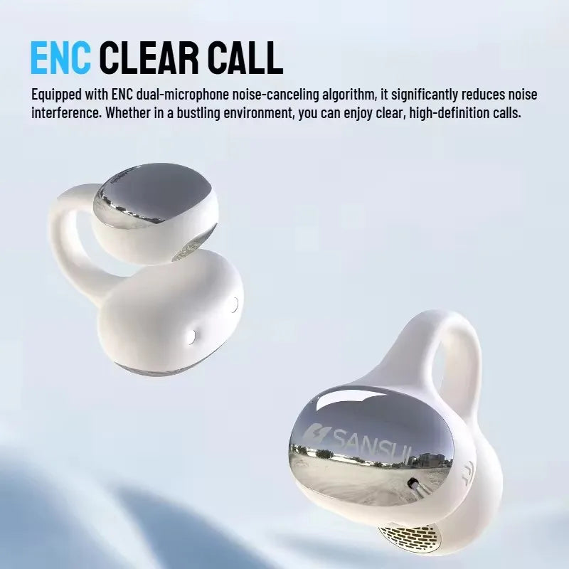 Clip On Wireless Earphones With Noise Reduction And Intelligent Positioning For Comfortable And Stable Communication