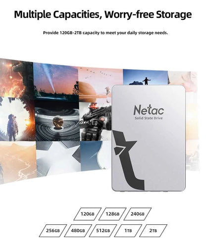 Netac 2.5 Inch SATA III SSD AHCI 128GB 256GB 512GB 1TB 2TB 4TB