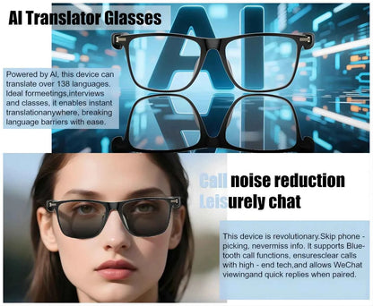 AI Translation Glasses With Photochromic Lenses Live Translation 160 Languages