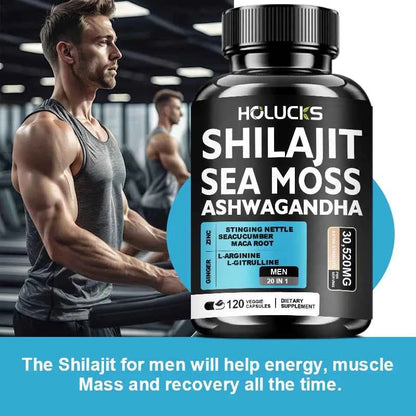 Buy 1 Get 1 Free Pure Shilajit Sea Moss Supplement For Testosterone And Energy