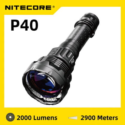 NITECORE Flashlight P40 seraching light Hunting  2000 lumens Ultra Bright Long Range flashlamp included wireless remote switch