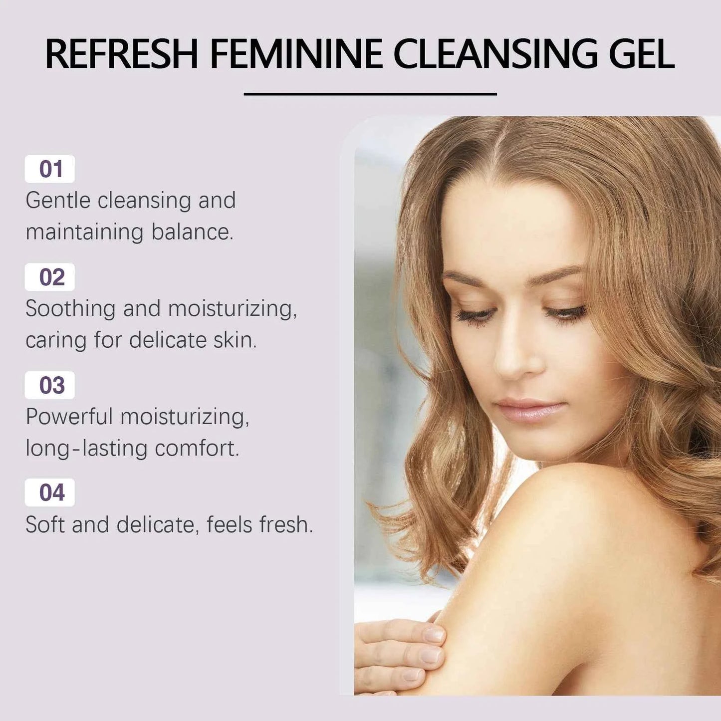 Ouhoe Feminine Wash Gel PH Balanced Intimate Area Care Moisturizing Cleanse