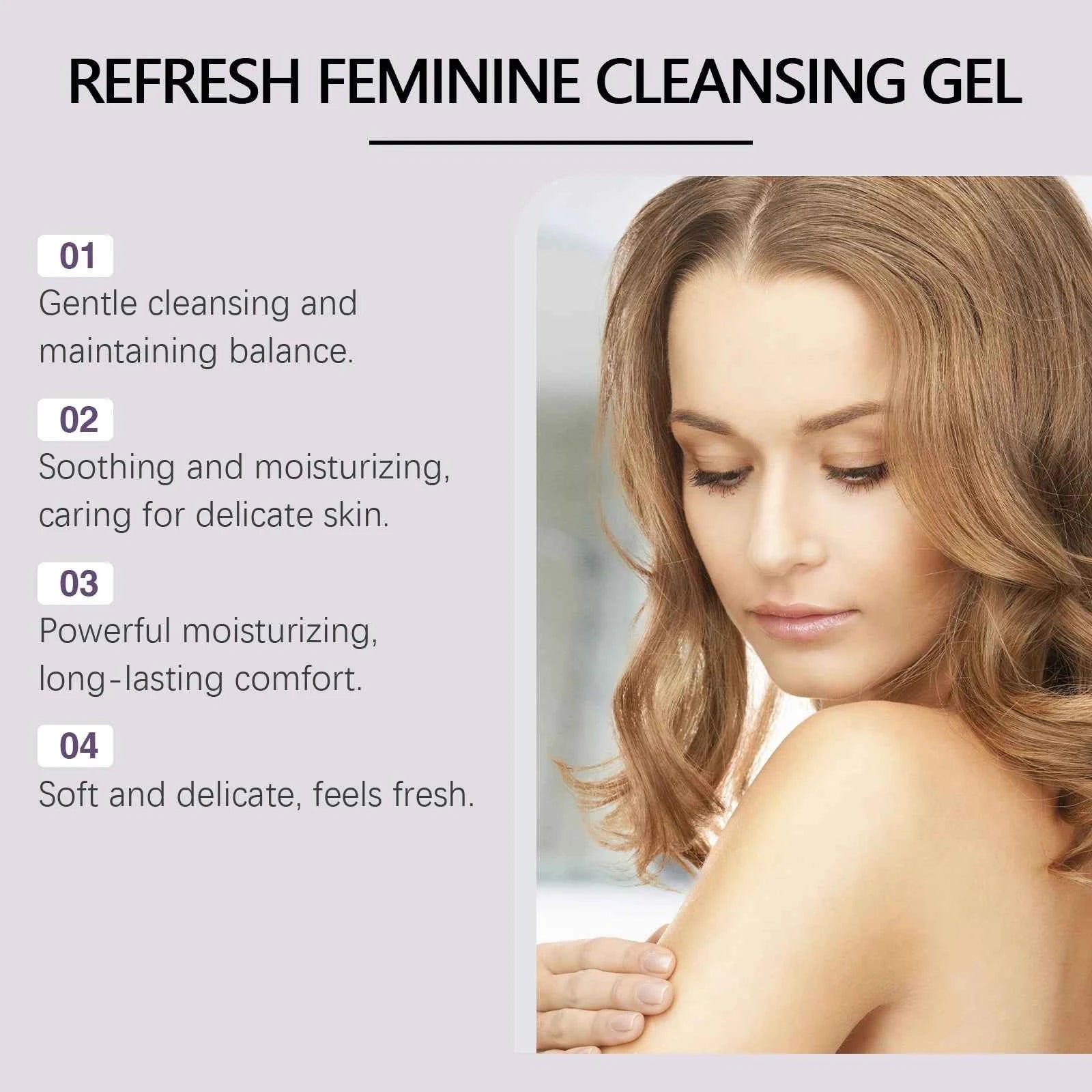 Ouhoe Feminine Wash Gel PH Balanced Intimate Area Care Moisturizing Cleanse