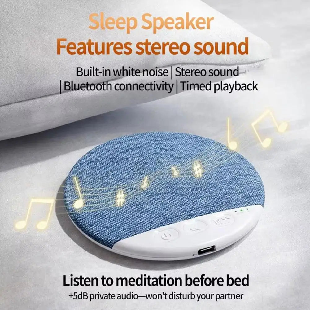 Sleep Aid Pillow Speaker Bluetooth 5.4 Wireless Mini White Noise Speaker Adjustable Timers,Long-Lasting Battery for Deep Sleep
