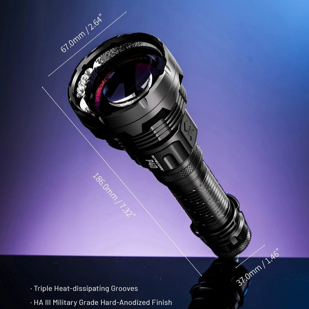 NITECORE Flashlight P40 seraching light Hunting  2000 lumens Ultra Bright Long Range flashlamp included wireless remote switch