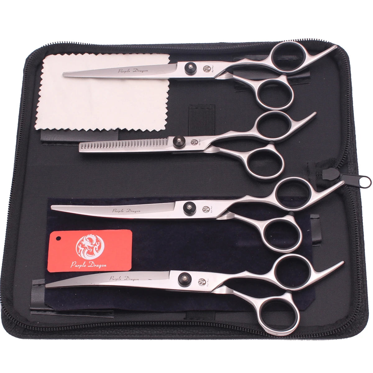 Dog Grooming Scissors Purple Dragon 6" 7" Stainless Pet Beauty Scissors Cutting Scissors Thinning Shears Curved Scissors Z3001
