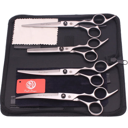 Dog Grooming Scissors Purple Dragon 6" 7" Stainless Pet Beauty Scissors Cutting Scissors Thinning Shears Curved Scissors Z3001