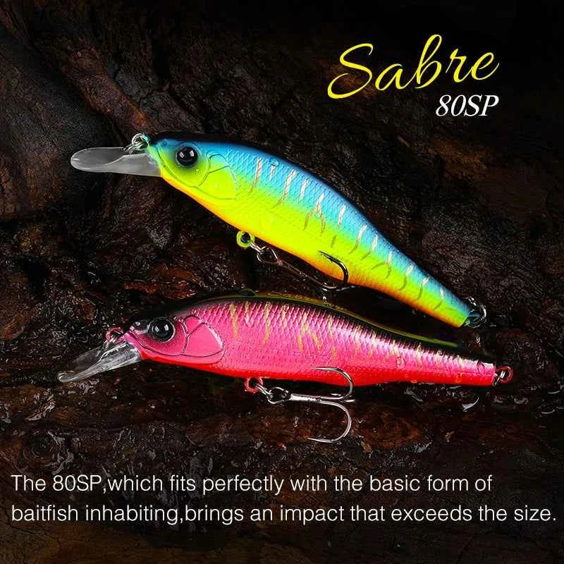 Tsurinoya Sabre 80SP Suspending Jerkbait 80mm Bass Pike Lure
