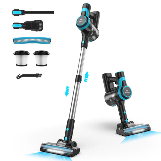 V600 Cordless Vacuum Cleaner, 28Kpa Brushless Stick Vacuum, Rechargeable Battery, 3 Modes