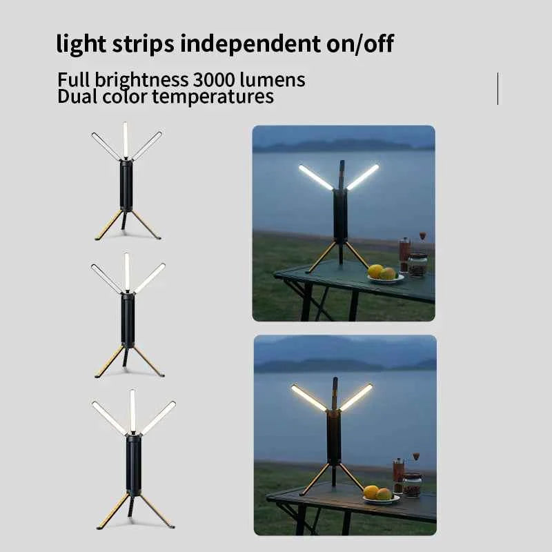 Camping Light Telescopic , Collapsible Outdoor Light, Electric Lantern, 15600mAh , Waterproof Flashlight camping lantern
