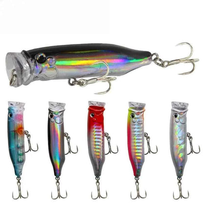 7cm Popper Lure 9.4G Topwater Plastic Swimbait For Perch Fishing Tackle