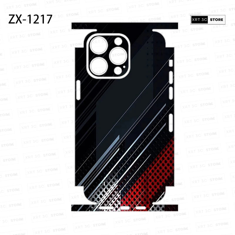 Colorful Skin Sticker for iPhone16 15 Pro Max 14 13 12 Phone Sticker Back Film Side Frame Protector (Not Phone Case)
