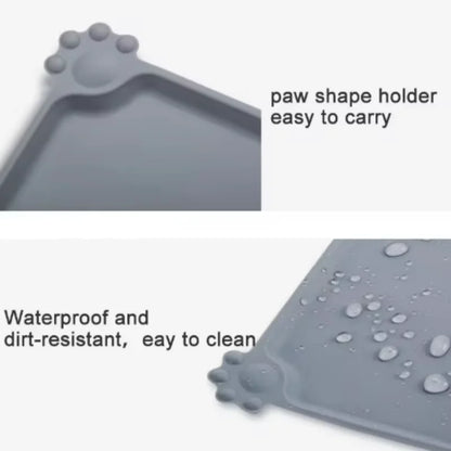 Silicone Pet Meal Mat Waterproof Anti-Slip Cat Food Mat Puppy Feeding Bowl Mat No Cleaning Required Pet Accessories