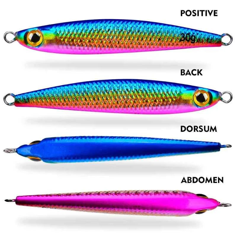 Metal Cast Jig Spoon Lure 10 20 30 50g For Shore Casting Sea Bass