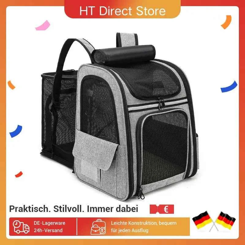 Dogat Pet Backpack Carrier Breathable Mesh Window Foldable For Cats And Dogs