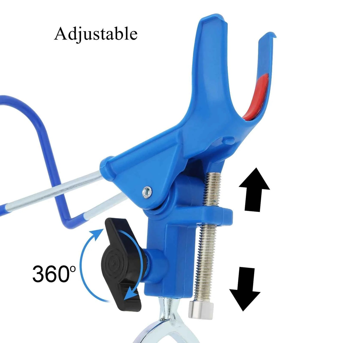 360 Degree Adjustable Fishing Rod Holder With 4 Alarm Bells Fish Pole Stand Bank