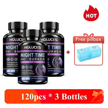 Holucks Nighttime Fat Burner Sleep Onset Metabolism Boost Cortisol Balance