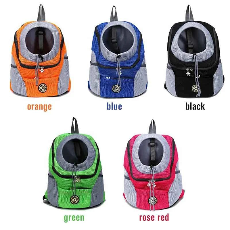 Dog Backpack Carrier Travel Bag Breathable Reflective Strips For Hiking