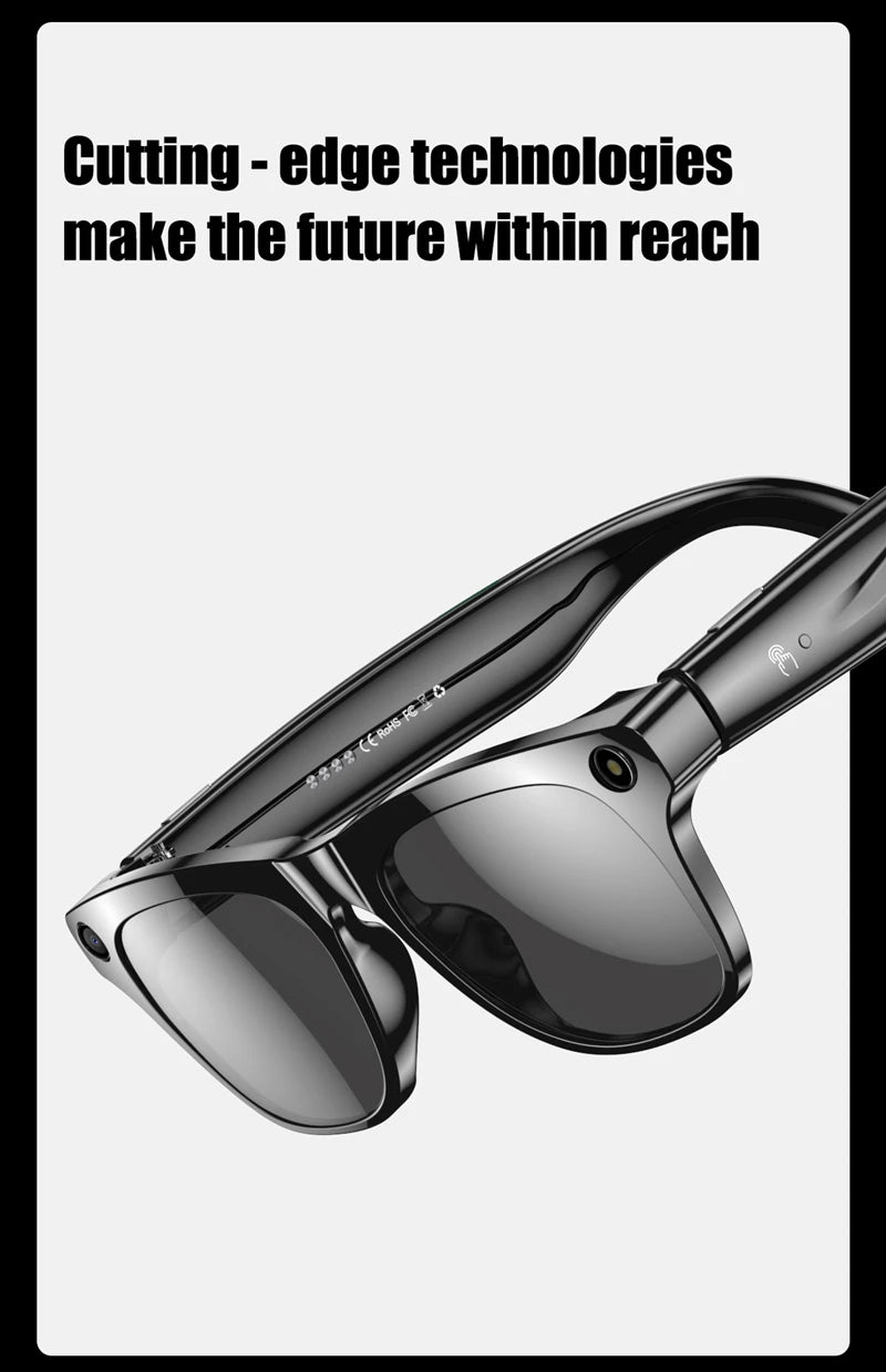 For Xiaomi 4K AI Smart Glasses Chat GPT HD Camera Bluetooth Call Voice Assistant Music Player Translate Photochromic Glasses