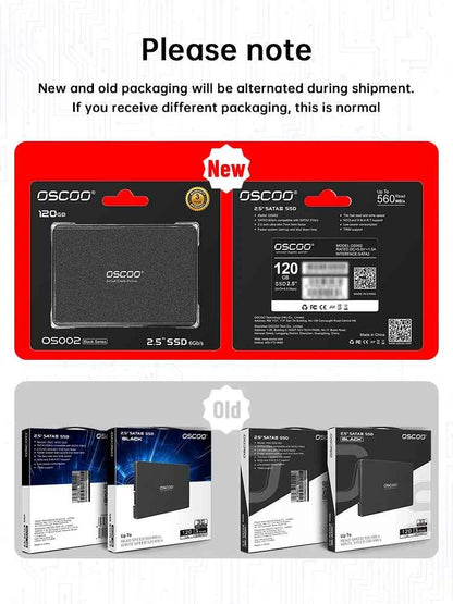OSCOO 120GB SSD SATA III 2.5 Inch Laptop Internal Solid State Drive
