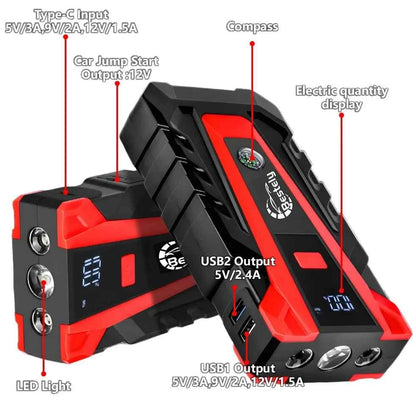 Portable Car Jump Starter,Universal 12V Car Battery Jump Starter with Jumper Cables,Multifunctional Power Bank with Flashlight