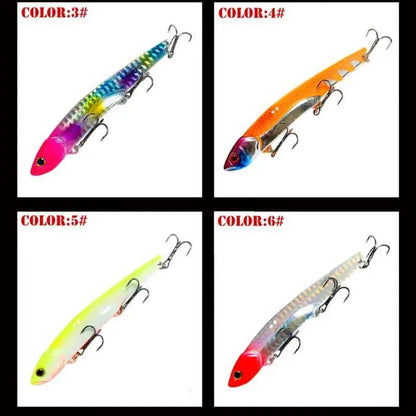 35G 10.5cm Metal VIB Lure Fishing Spoon Freshwater Jig Bait Tackle