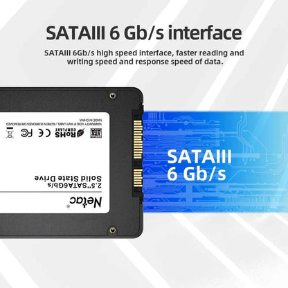 Netac 2.5 Inch SATA III SSD AHCI 128GB 256GB 512GB 1TB 2TB 4TB