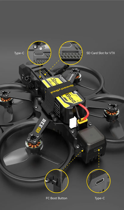 SpeedyBee BEE25 power 2.5-inch with F405 AIO FC Built-in LED ELRS 2.4G/TBS CRSF Nano Receiver for FPV Freestyle