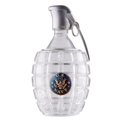 Military Hand Whiskey Bottle Grenade Engraved Liquor Bottle Sealed Whiskey Jar Storage Unique Gift For Men Bar Office Home