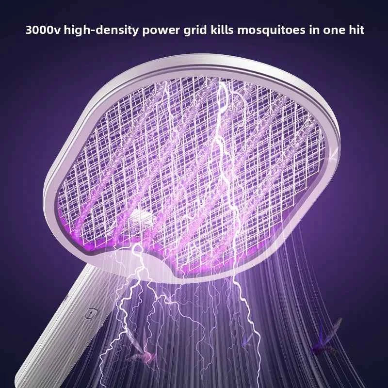 Foldable Electric Mosquito Swatter Mosquito Killer with UV Light USB Rechargeable Electric Bug Zapper Fly Bat Insect Swatter