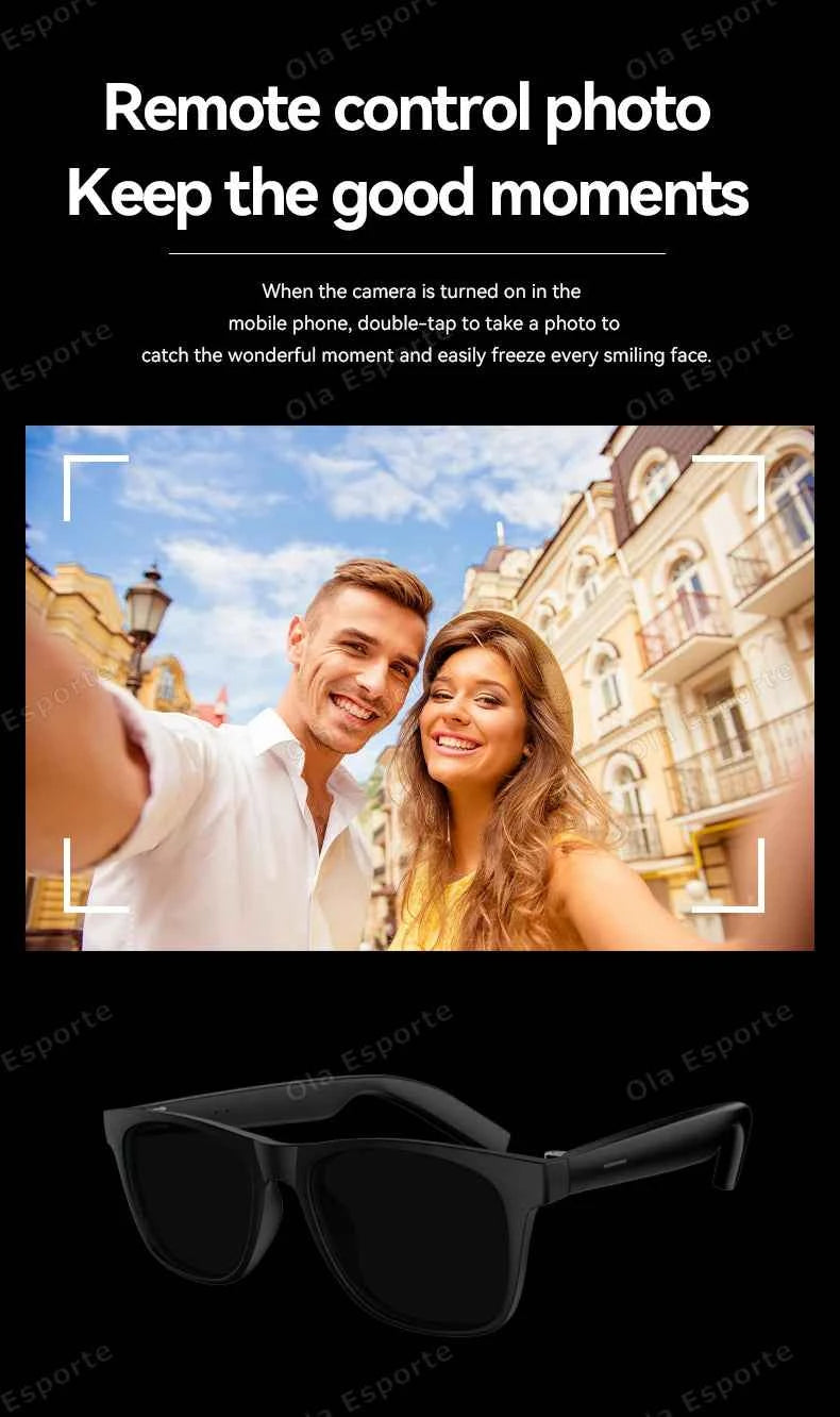 Unisex Smart Bluetooth Glasses Polarized UV Sunglasses Voice Call Music 2025