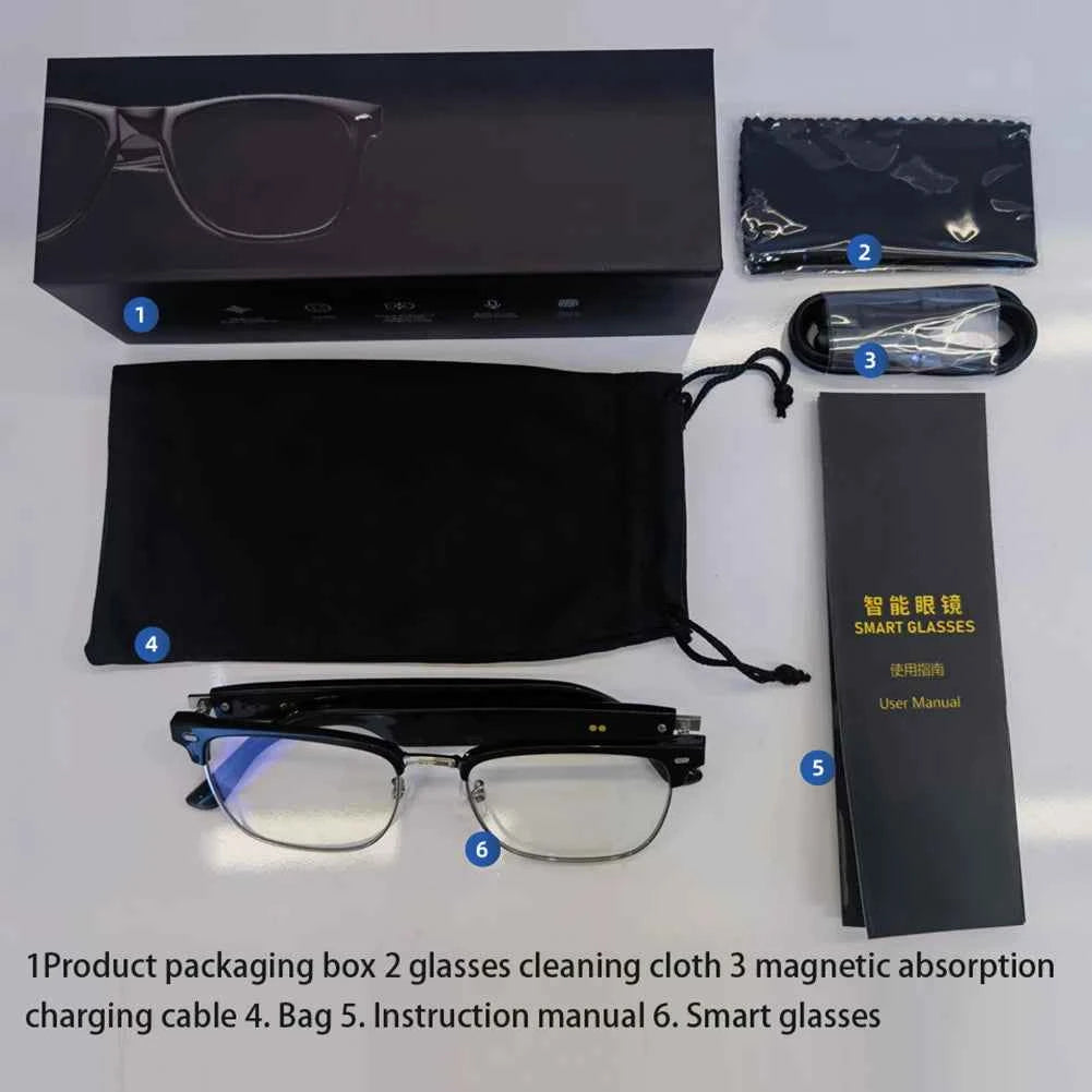 4K Smart Glasses AI With 8MP Camera For Video Recording Translation