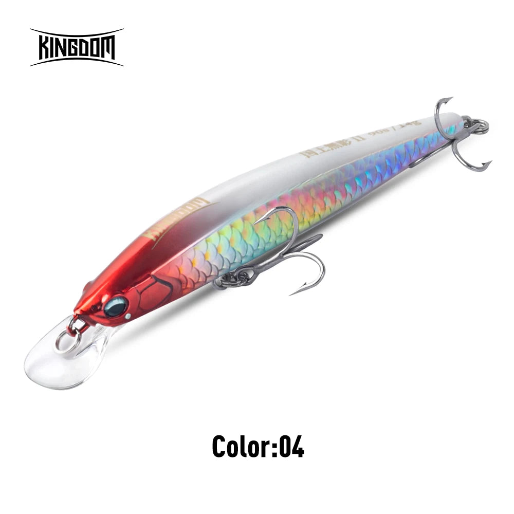 Kingdom Kingart II Minnow Sinking Long Throw Lure 70mm 90mm 110mm Bass
