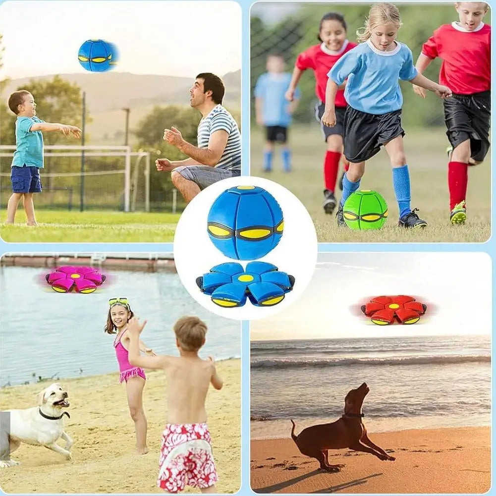 Ufo Stomp Rocket Launcher Magic Flying Saucer Bouncy Stomp Ball Interactive Toys Gift Outdoor Decompression Transformation Sport