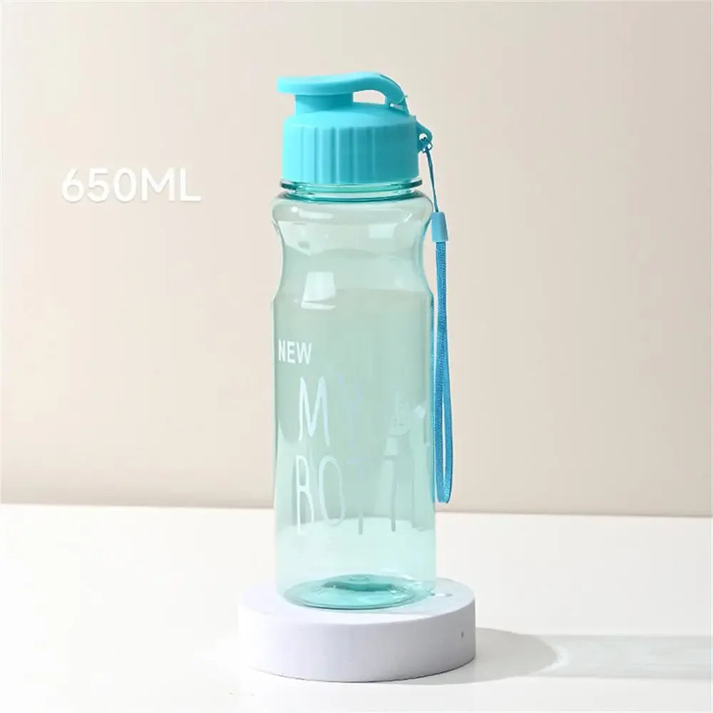 650ml Water Bottle Outdoor Color Transparent Cold Water Cup Large Capacity Gift Plastic Sports Kettle Portable And Compact