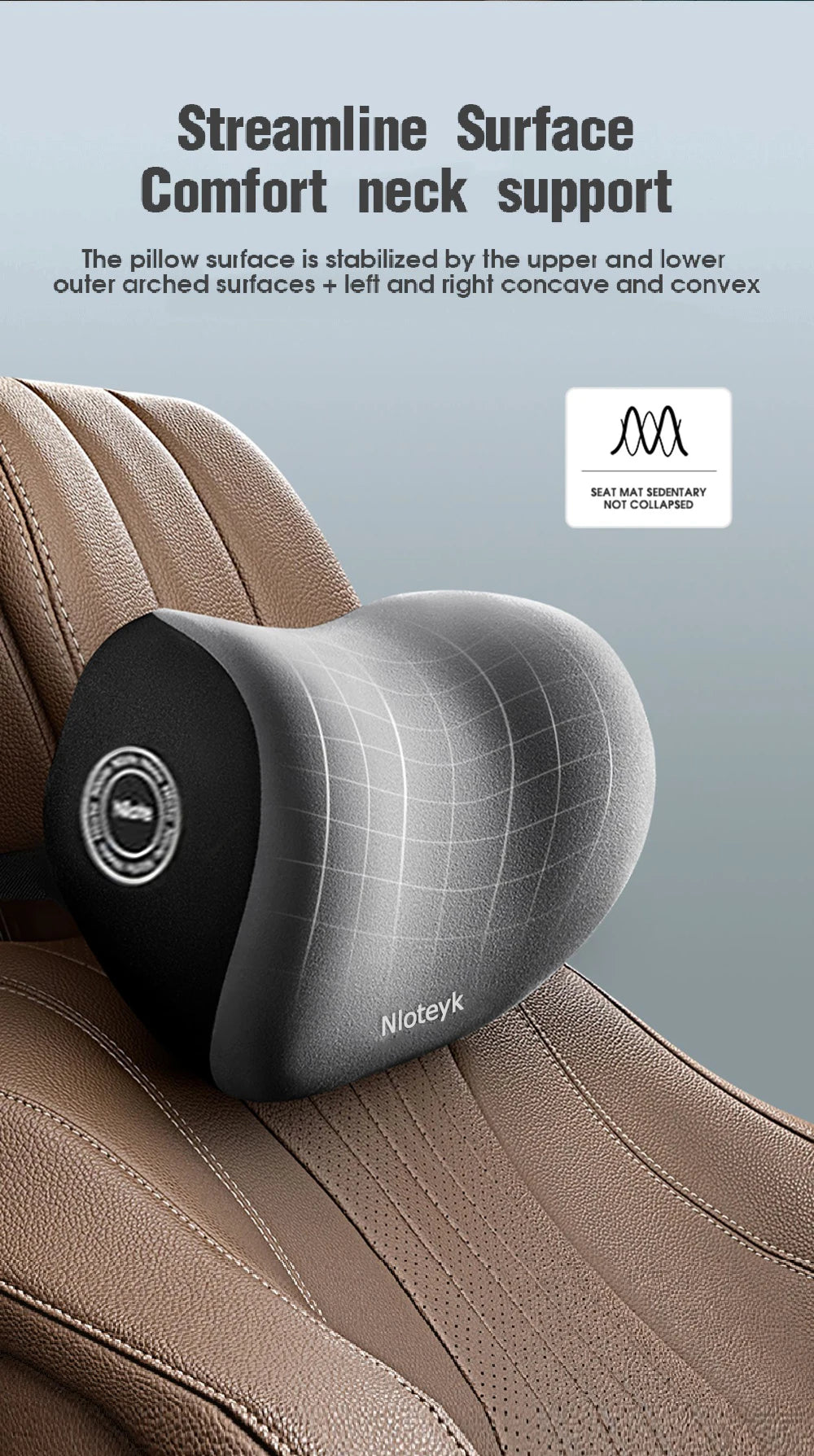 Car Neck Pillow Memory Foam Protection Lumbar Backrest Cushion Lumbar Cushion Car Headrest Seat Travel Interior Accessorie